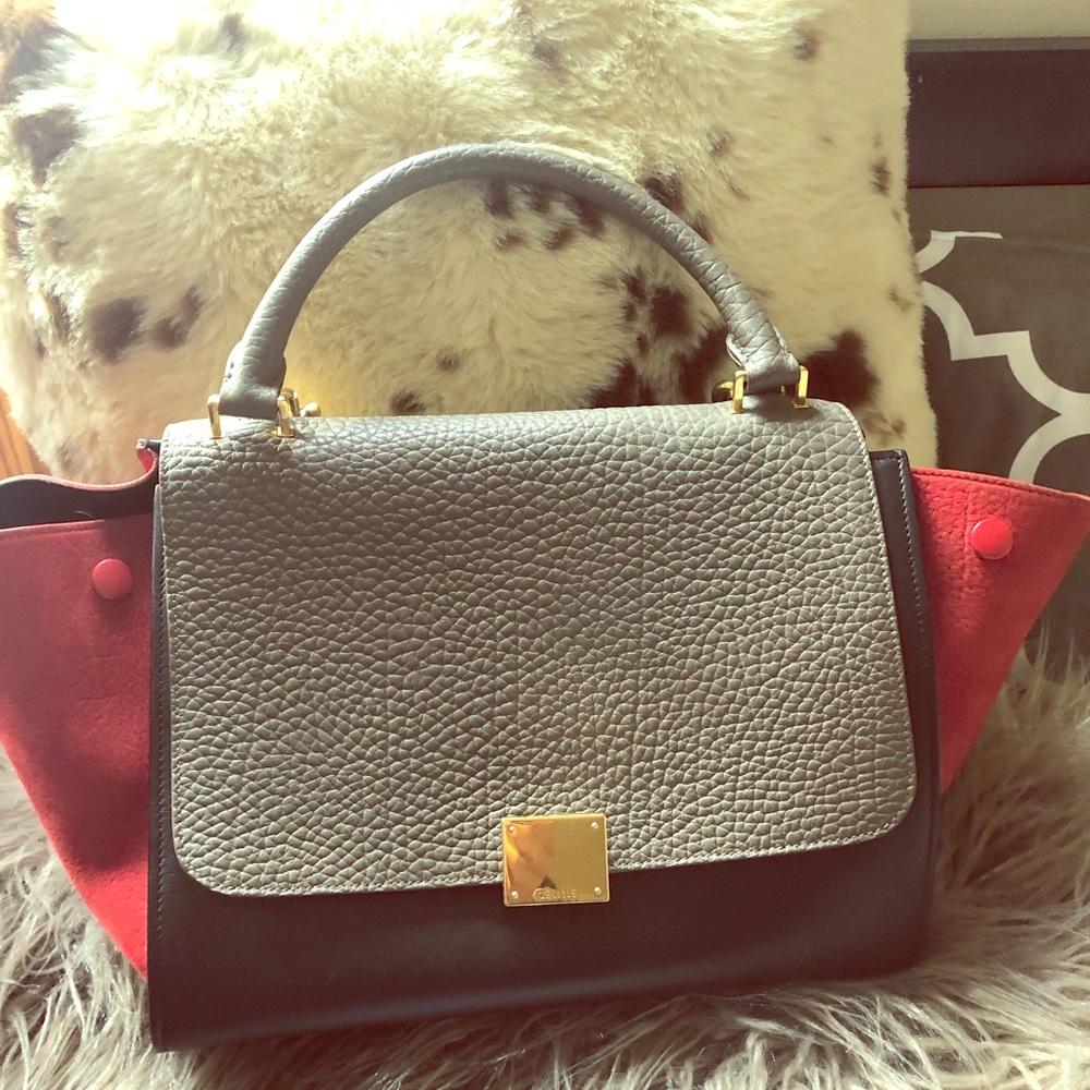 Authentic Celine Trapeze handbag purse